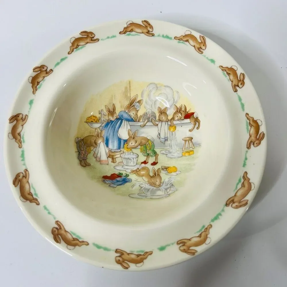 Royal Doulton Bunnykins Bath Time Vintage Bowl Fine Bone China